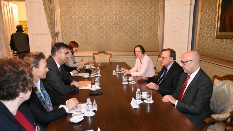 Predsjednik Vlade Plenković s predsjednikom Europskoga suda za ljudska prava Raimondijem